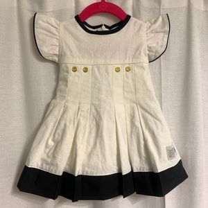 Well Dressed Wolf White/Black Dress, size 18 mo
